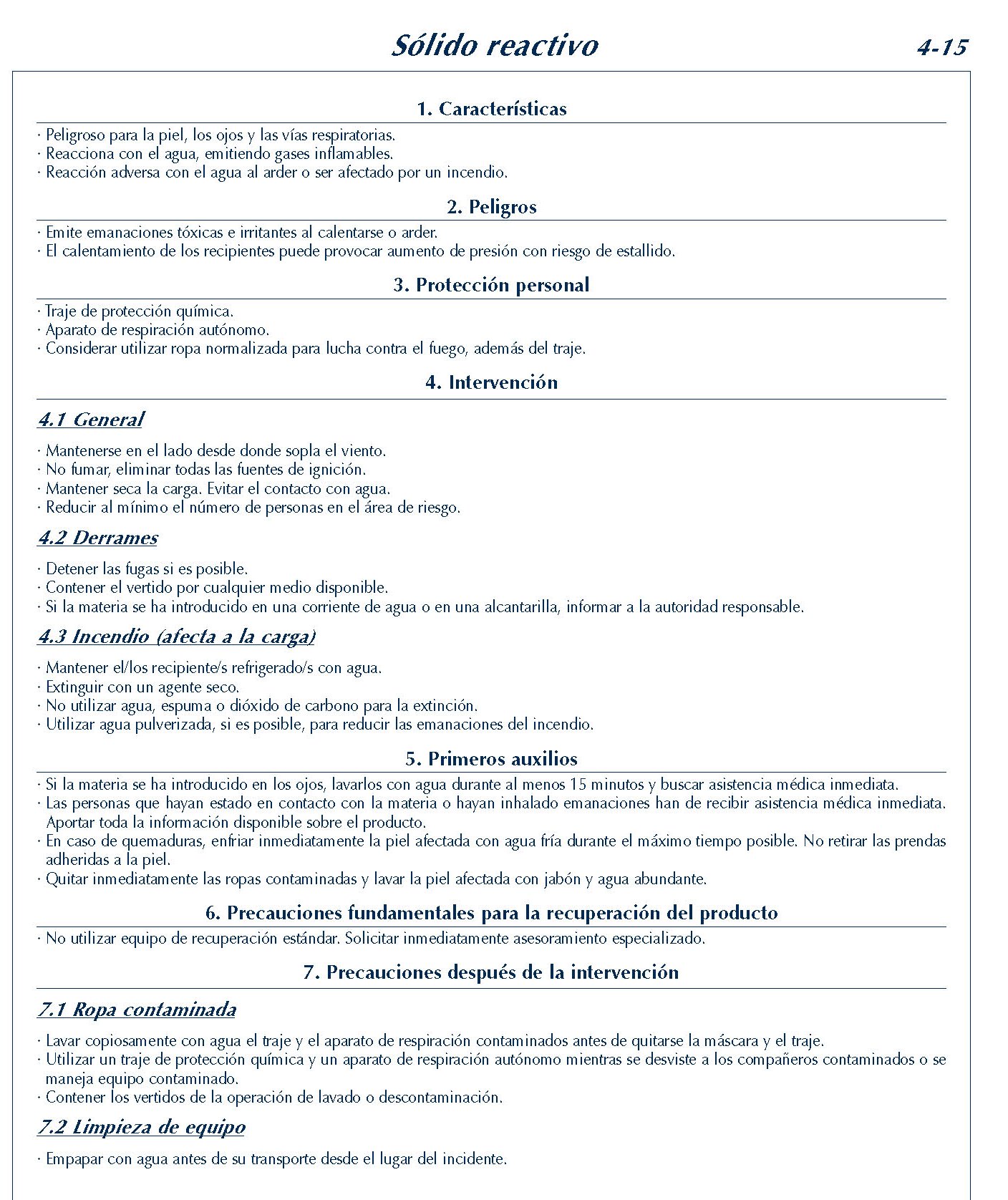 199  FICHA 4-15 SOLIDO REACTIVO FICHAS EMERGENCIA